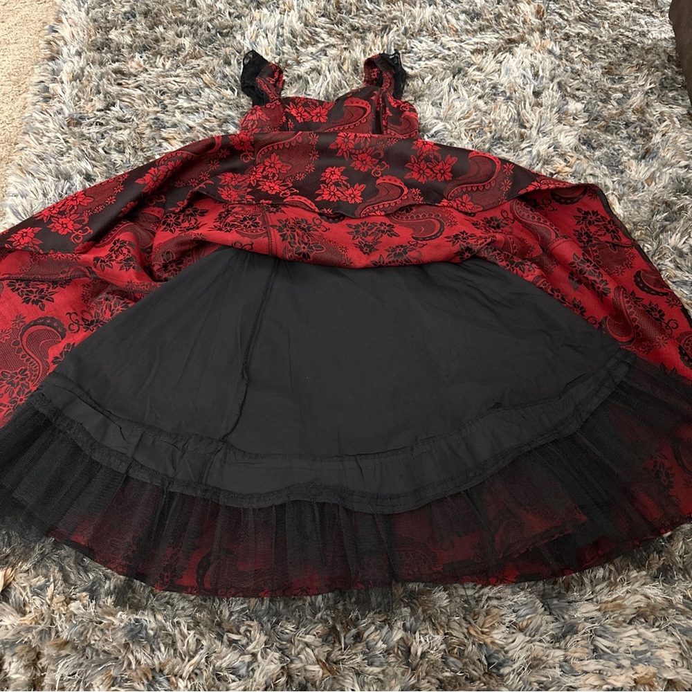 NWOT Hearts & Roses UK Red Black Valentines Day Dress Size S/4 - Picture 6 of 11